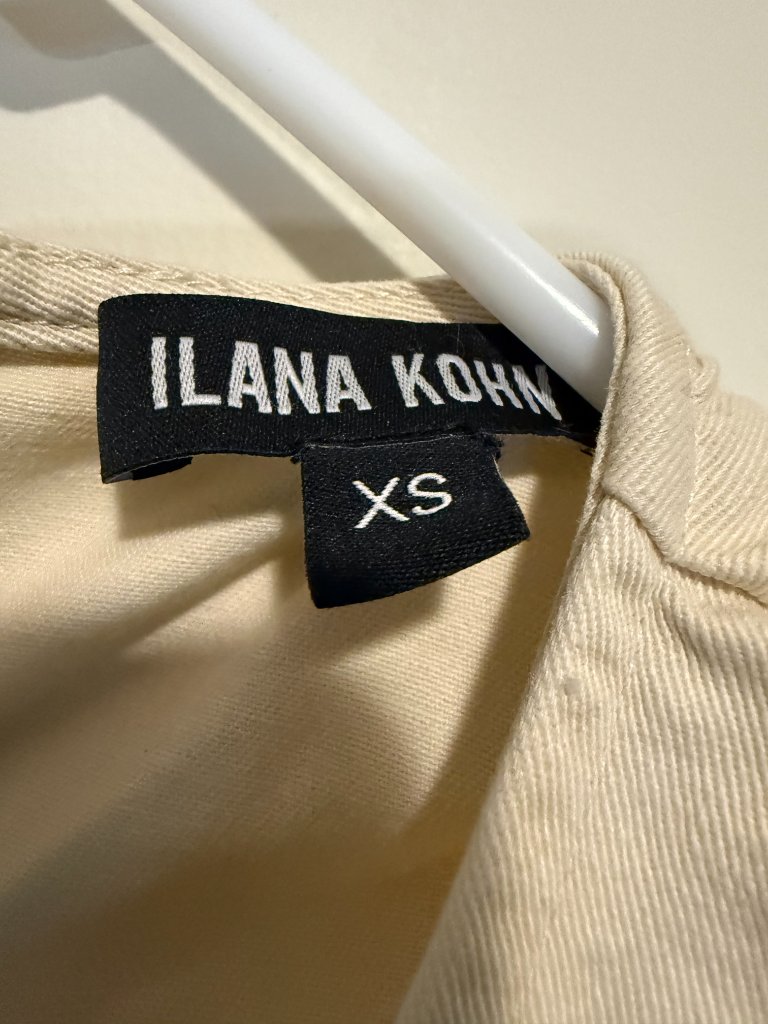 Nwt Ilana Kohn Harry Cotton Twill Jumpsuit Natural Cream Bone | Xs — image 4 of 4